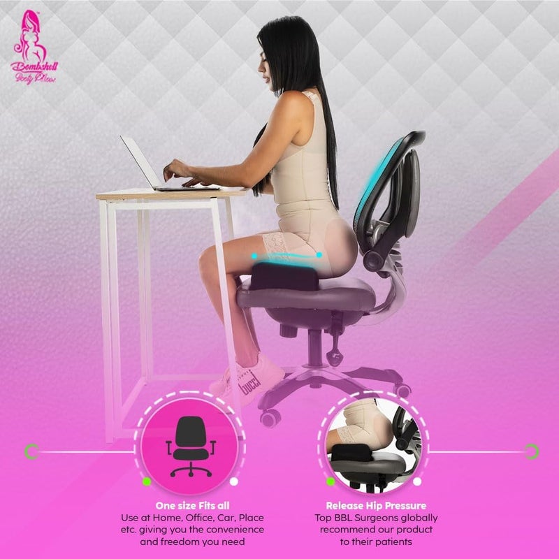 bombshell booty pillow BBL Pillow After Surgery for Sitting, Brazilian Butt Lift Pillow Lifting Cushion for Recovery, Home, Driving and Office Chair Use, BBL Surgery Essentials Post Surgery Supplies - Image 5